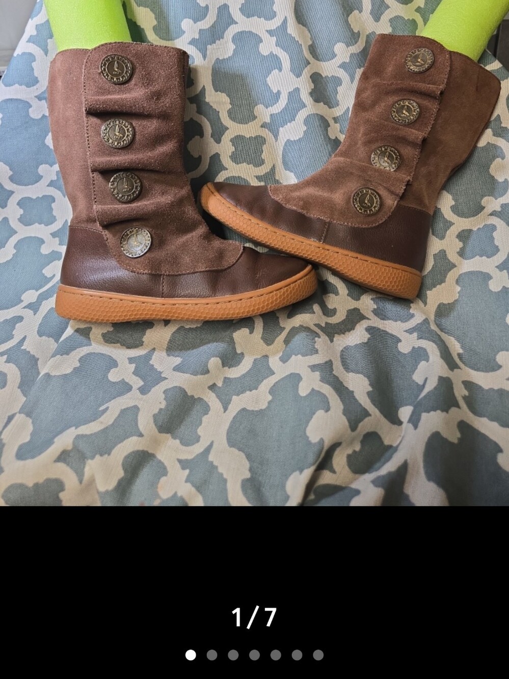 Livie & Luca Tiempo Toddler Girl Zip Boots Size 1Y leather suede Boutique